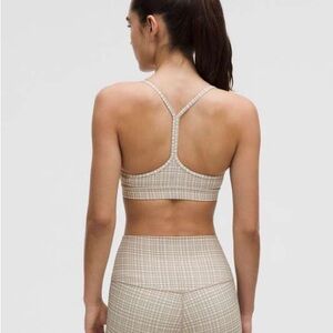 Lululemon Athletica Beige Checkered Sports Bra